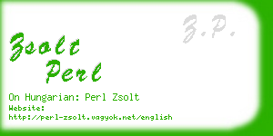 zsolt perl business card